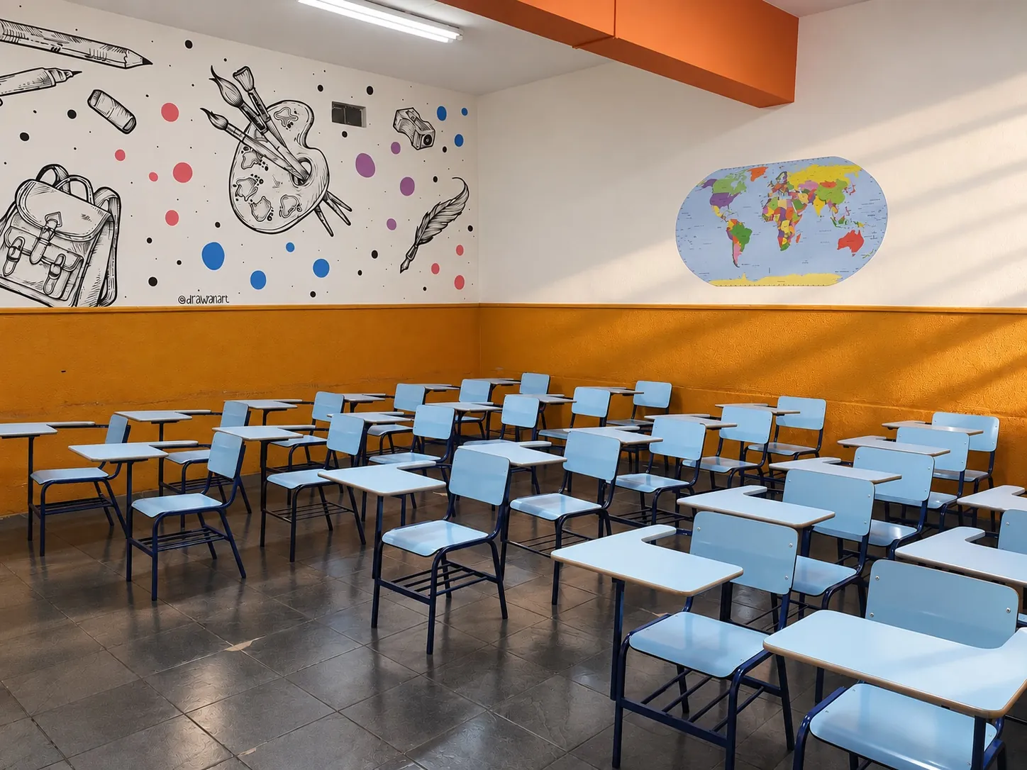 Sala de aula do Colégio Centenário